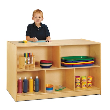 Jonti-Craft Double-Sided Island-Single + 20 Cubbie-Tray, with Colored Trays 3093JC